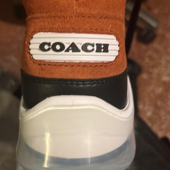 Coach size 9 stylish high top sneakers. - Picture 12 of 13